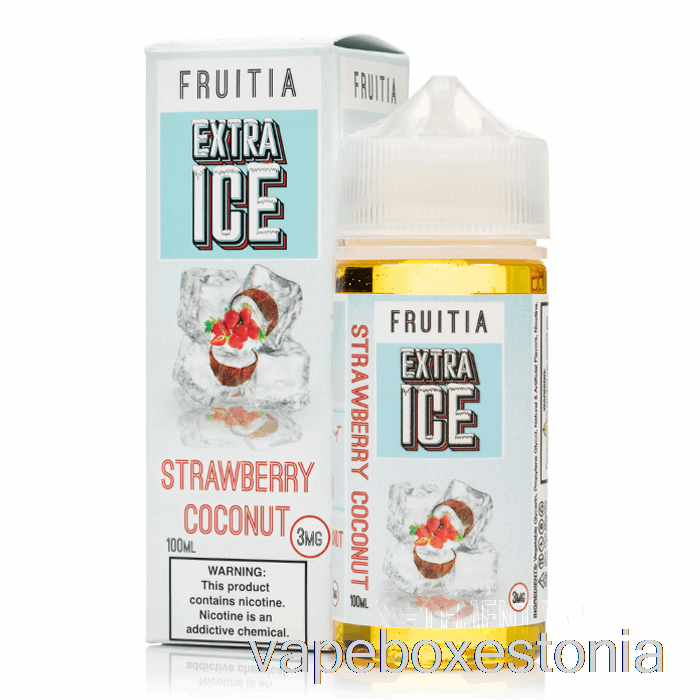 Vape Box Estonia Maasikas Kookospähkel - Ekstra Jää - Fruitia - 100ml 0mg